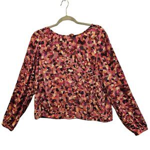 Cabi Blouse career Womens M colorful feminine feminine geometric office flowy